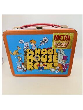 NECA School House Rock Metal Lunchbox And Thermos 2001 Y2K I'm Just a Bill! READ